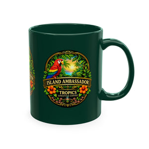 Tropical Parrot Coffee Mug — "Island Ambassador" Ceramic Cup