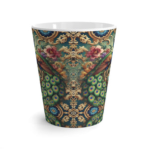 Latte White Mug - Kaleido Peacock Royals