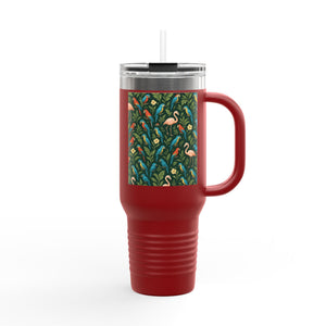 Flamingos and Parrots Insulated Travel Mug - 40oz - Perfect for Outdoor Adventures