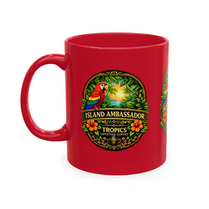 Tropical Parrot Coffee Mug — "Island Ambassador" Ceramic Cup