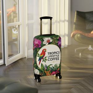 Tropics Lifestyle Coffee Floral Parrot Luggage Cover