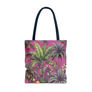 Tropical Fruit/Hot Pink Tote Bag - 3 Sizes