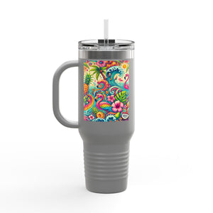 Flamingo Funday Insulated Travel Mug - 40oz - Perfect for Outdoor Adventures