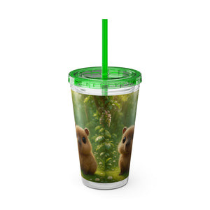 Tropical Tumbler with Straw | 16 oz: Baby Cabybara