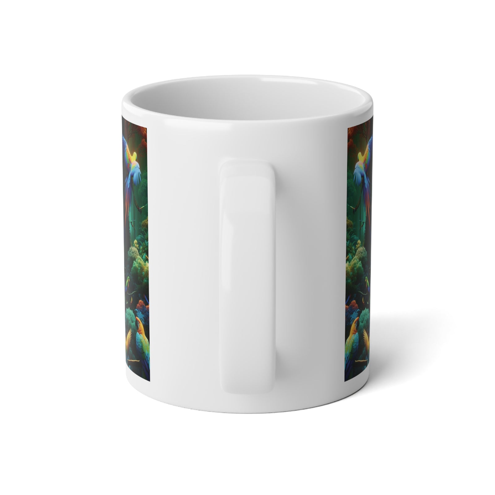 Jumbo Mug, 20oz, Rainforest Flight School | Tropical Coffee Cup