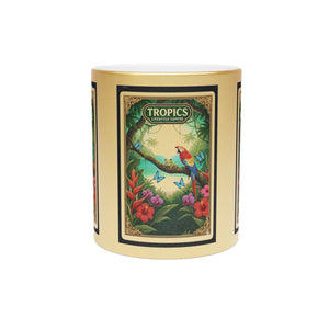Tropical Metallic Mug, Gold or Silver - Seaside Rainforest Friends