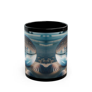 Black Coffee Mug - Beach Illusion Ball