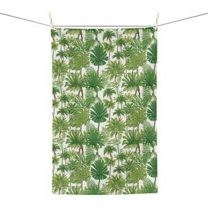 Tropical Microfiber Coffee/Tea Towel ~ Jungle Palm Leaves