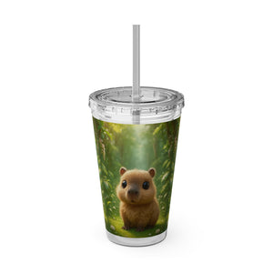 Tropical Tumbler with Straw | 16 oz: Baby Cabybara