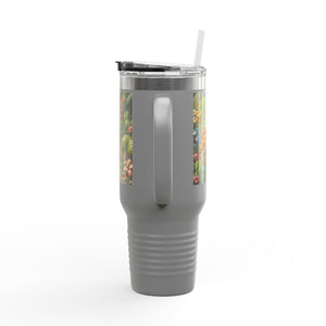 Insulated Travel Mug - 40oz - Perfect for Outdoor Adventures / Rainforest Rabbit Outing