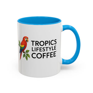 Tropics Lifestyle Coffee Mug — Colorful Macaw Parrot 11oz