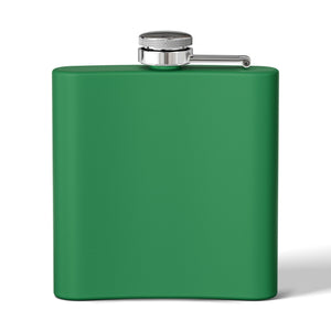 6oz Stainless Steel Flask — Sunset Statue of Liberty Coastal Art