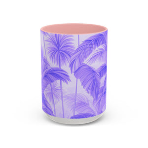Accent Coffee Mug (11, 15oz), 8 Colors - Palm Serenity, Lilac