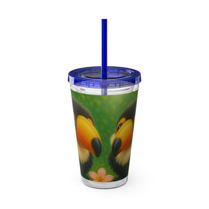 Tropical Tumbler with Straw | 16 oz: Baby Toucans