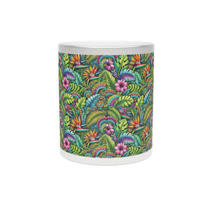 Tropical Metallic Mug, Gold or Silver - Rainforest Blooms