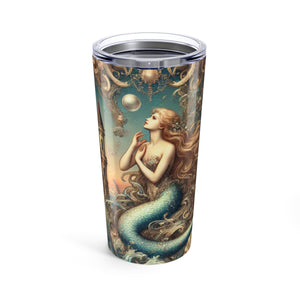 20oz Tropical Glossy Tumbler, Stainless Steel / Mermaid Royale
