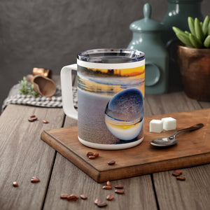 10oz Insulated Coffee Mug — Sunrise Beach Crystal Ball