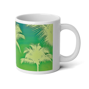 Jumbo Mug, 20oz, Palm Glow Green | Tropical Coffee Cup