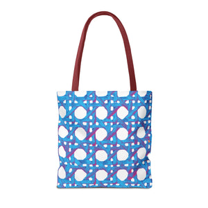 Beach Chair Wicker/Turquoise Tote Bag - 3 Sizes