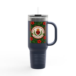 Religious Insulated Travel Mug, 40oz / Sacred Heart of Jesus - Perfect for Outdoor Adventures