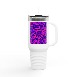Insulated Travel Mug, 40oz / Coral Threads, Heatwave - Perfect for Outdoor Adventures