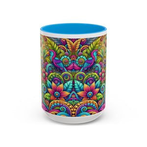 Accent Color Coffee Mug, Many Colors - 11oz & 15oz / Rainforest Music