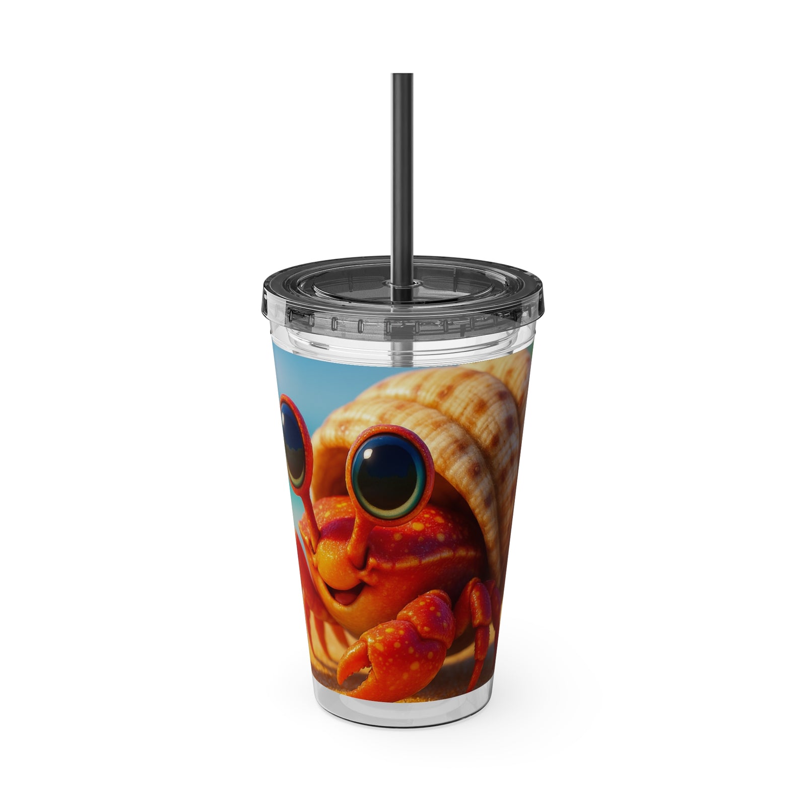 Tropical Tumbler with Straw | 16 oz: Baby Hermit Crab