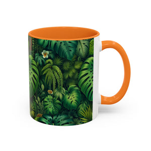 Accent Color Coffee Mug, Many Colors - 11oz & 15oz / Rainforest Greenery