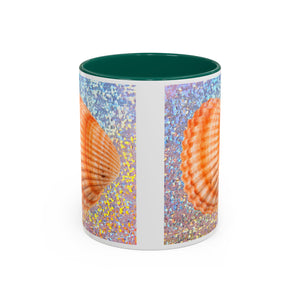 Colorful Mugs (11oz, 15oz), Disco Orange Scallop