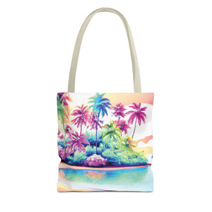 Watercolor Beach Tote Bag - 3 Sizes