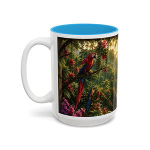 Tropical Waterfall Mug – Lush Jungle Scenic Accent Coffee Cup (11oz/15oz)