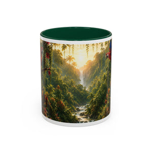 Tropical Waterfall Mug – Lush Jungle Scenic Accent Coffee Cup (11oz/15oz)