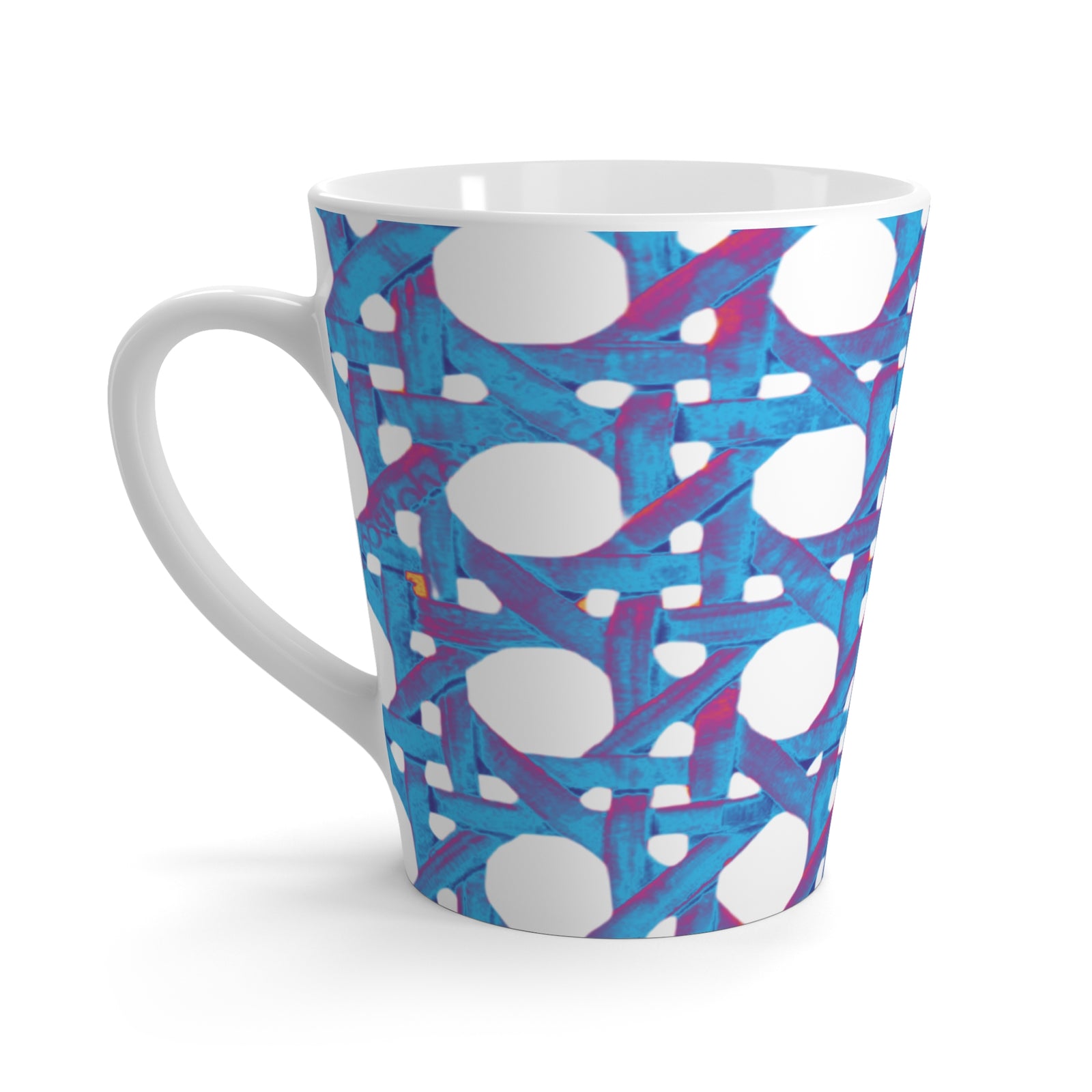 Latte White Mug - Turquoise Pop Beach Chair Wicker
