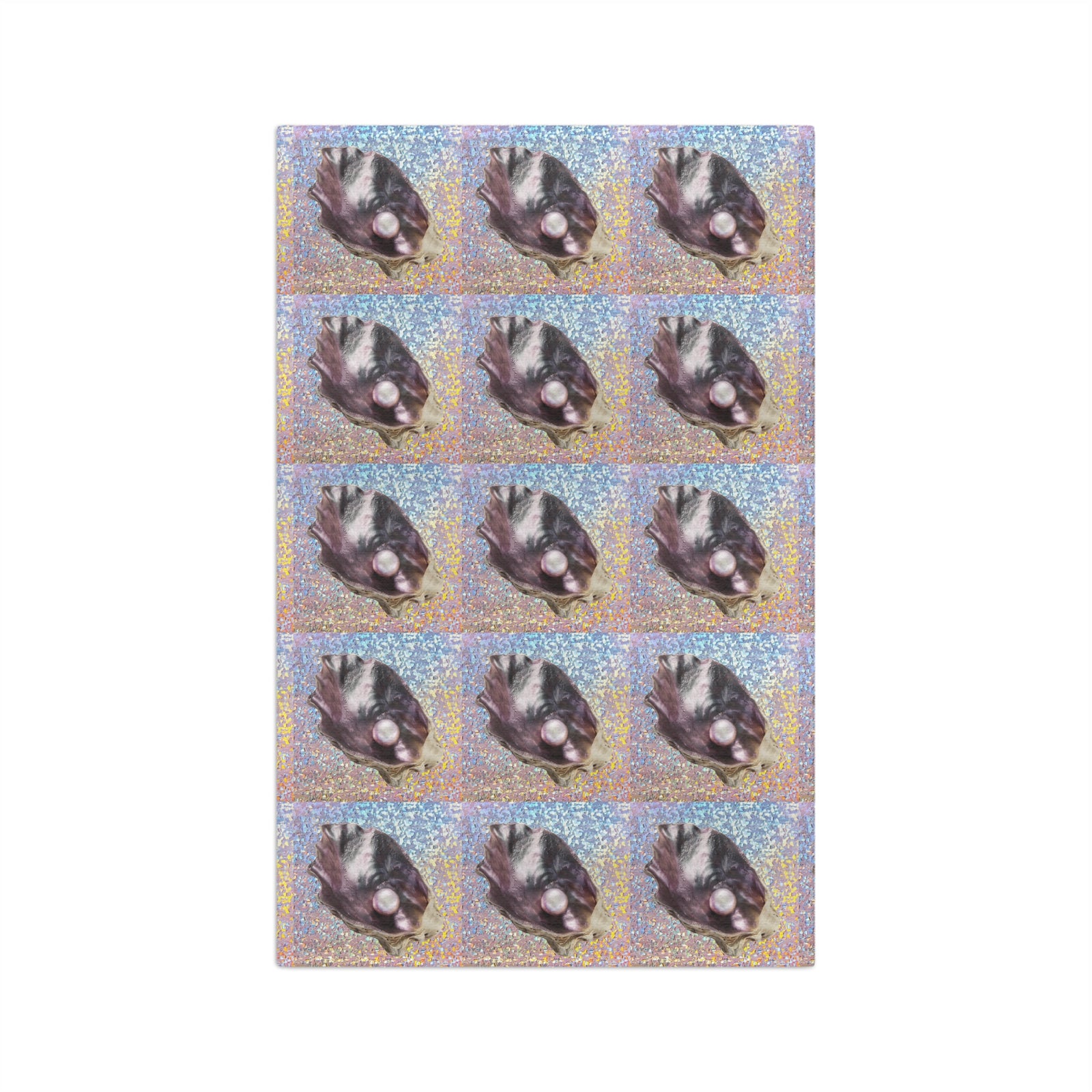 Microfiber Coffee/Tea Towel — Coastal Black Oyster Pearl