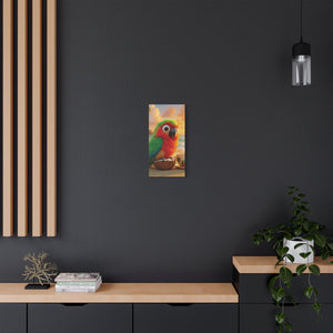 Tropical Beach Canvas - Tiki the Parrot Sunrise Wall Art