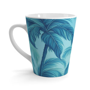 Latte White Mug - Perfect for Coffee Enthusiasts / Azure Palms
