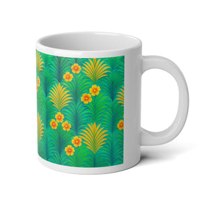 Jumbo Mug, 20oz, Sunrise Palms Gree | Tropical Coffee Cup
