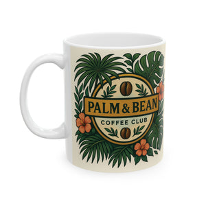 Ceramic White Mug - Palm & Bean Coffee Club