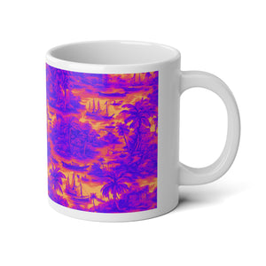Jumbo Mug, 20oz, Crazy Cool Tropical Toile | Tropical Coffee Cup
