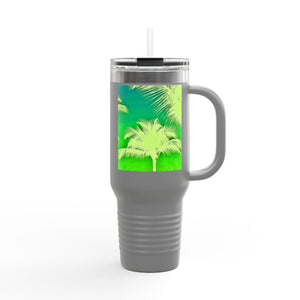 Insulated Travel Mug, 40oz / Palm Glow Green - Perfect for Outdoor Adventures