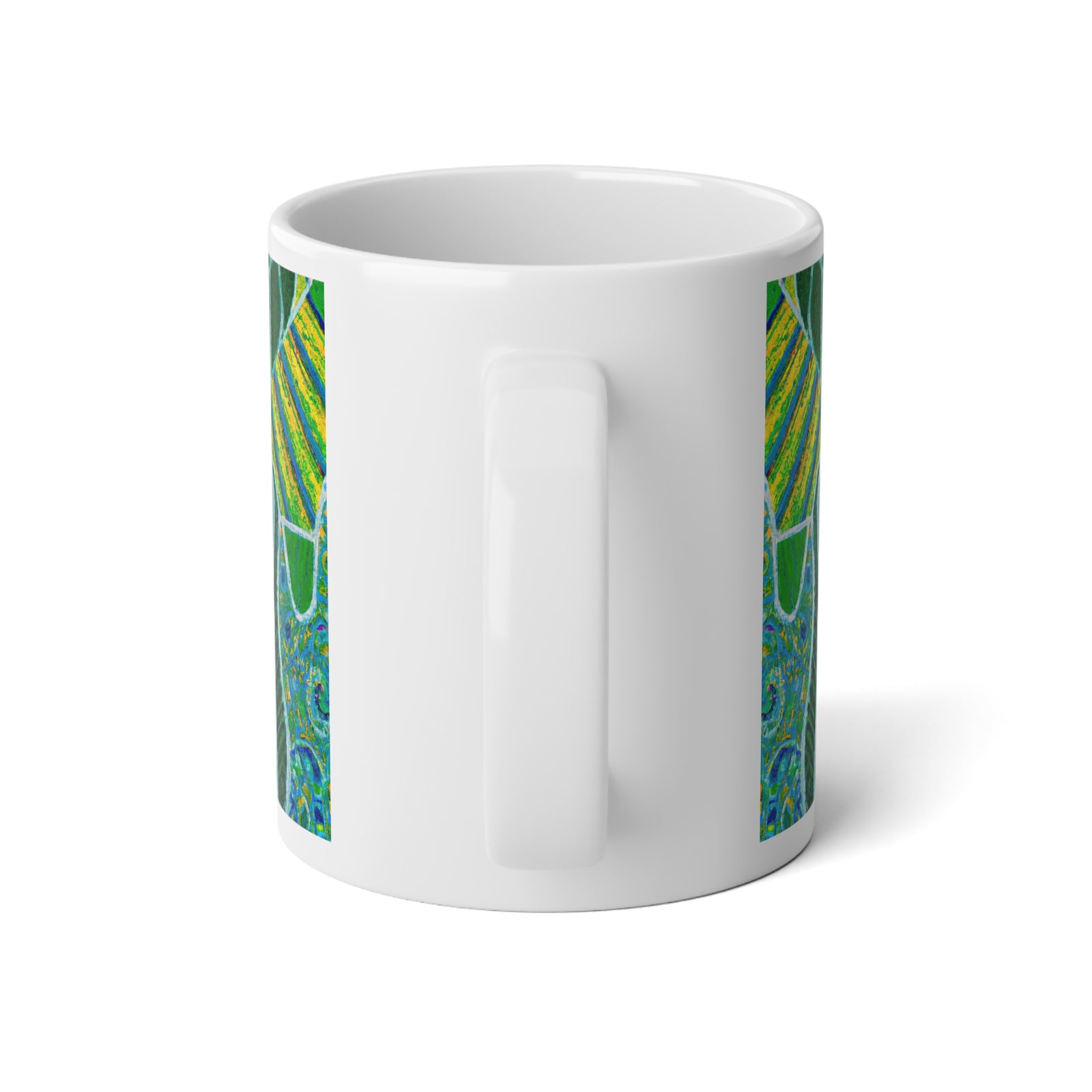 Jumbo Mug, 20oz, Amazon Whimsy Green | Tropical Coffee Cup