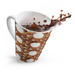 Latte White Mug - Brown Beach Chair Wicker