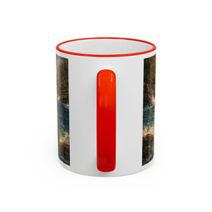 Accent Rim & Handle Coffee Mug — UFO & Mermaids