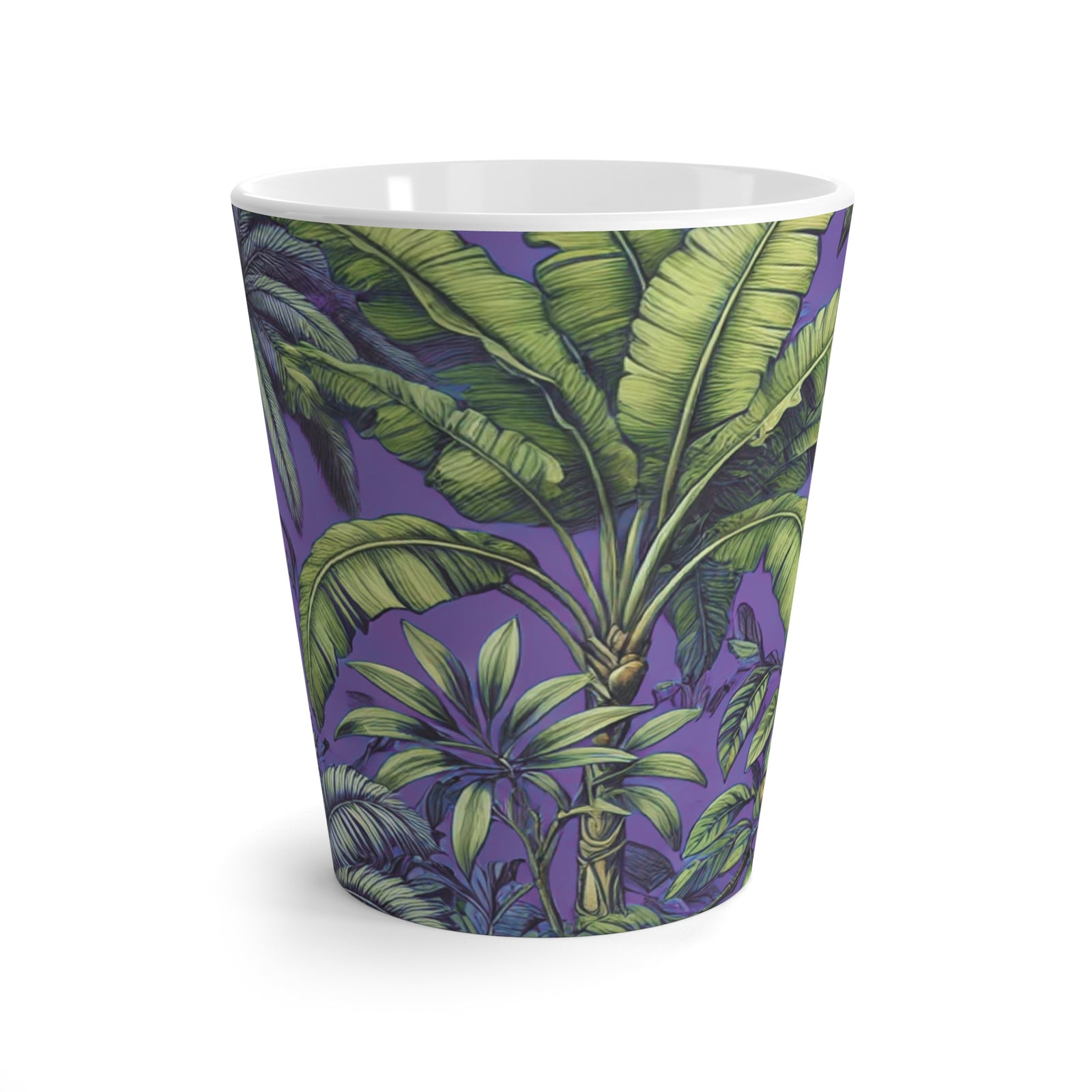 Latte White Mug - Tropical Fruit, Purple