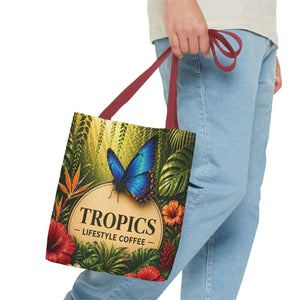 Rainforest Butterfly Coffee Brand Tote Bag - 3 Sizes