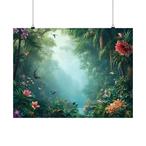 Tropical Rainforest Poster, Matte ~ Another Day in Paradise