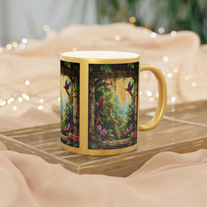 Metallic-Look Mug — Paradise Falls (Silver/Gold)