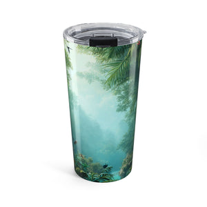 20oz Tumbler — Tropical Jungle Mist Paradise Travel Cup