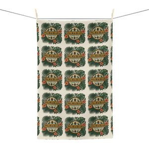 Microfiber Coffee/Tea Towel ~ Tropical Palm & Bean Coffee Club