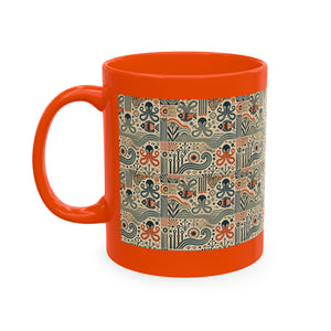 Tropical Coffee Mug — 'Tropics Lifestyle Coffee' Floral Parrot Ceramic Mug